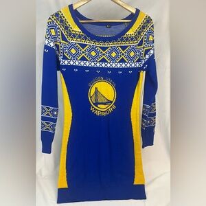 Golden State Warriors Sweater Dress, Womens Small, Warriors basketball; fan club